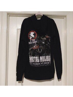Metal Mulisha Troops of Doom Hoodie Y2K Motocross Metalcore Skater Grunge L